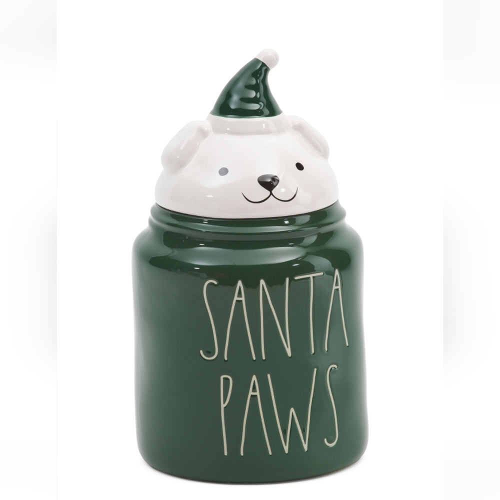 🆕Rae Dunn Santa Paws Treat Canister.